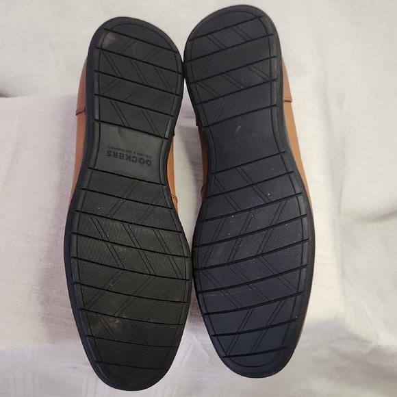 NWOT Dockers Brown Leather Slip-On Loafers with Moccasin Seam - Picture 4 of 8